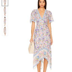 Spell Impala Lily Handkerchief Dress in Iris